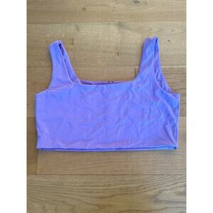 Parallel Apparel - Square Neck Crop Top in Lilac